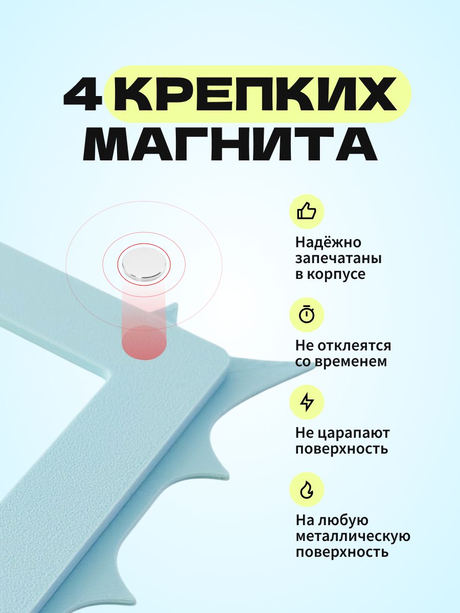 Магнитная рамка для фото Instax Mini, фоторамка на холодильник инстакс мини, голубой — фото 5